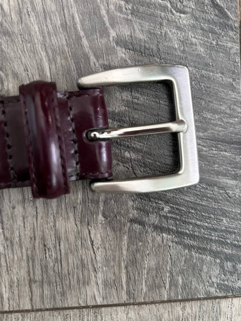 Coach Brown Leather Dress Belt Silver Buckle Size 40